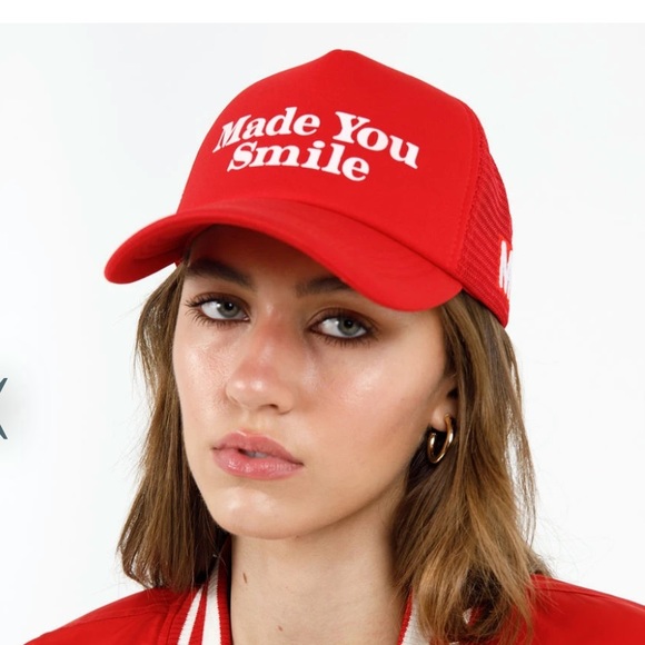 Mayfair Group Accessories - THE MAYFAIR GROUP — ‘Made you smile’ Cherry Trucker hat 🍒